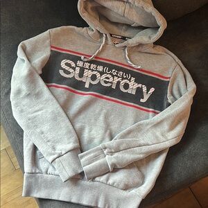 Superdry Gray Hoodie size Small